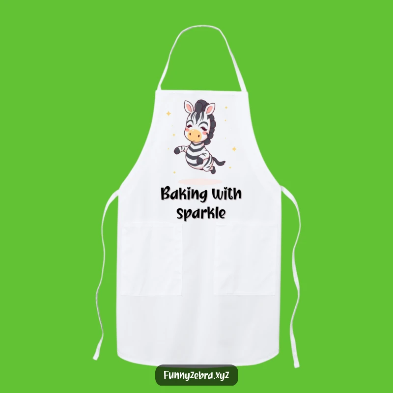 Chef's Funny Kawaii Zebra Star Hop Apron: Magical Kitchen Gift