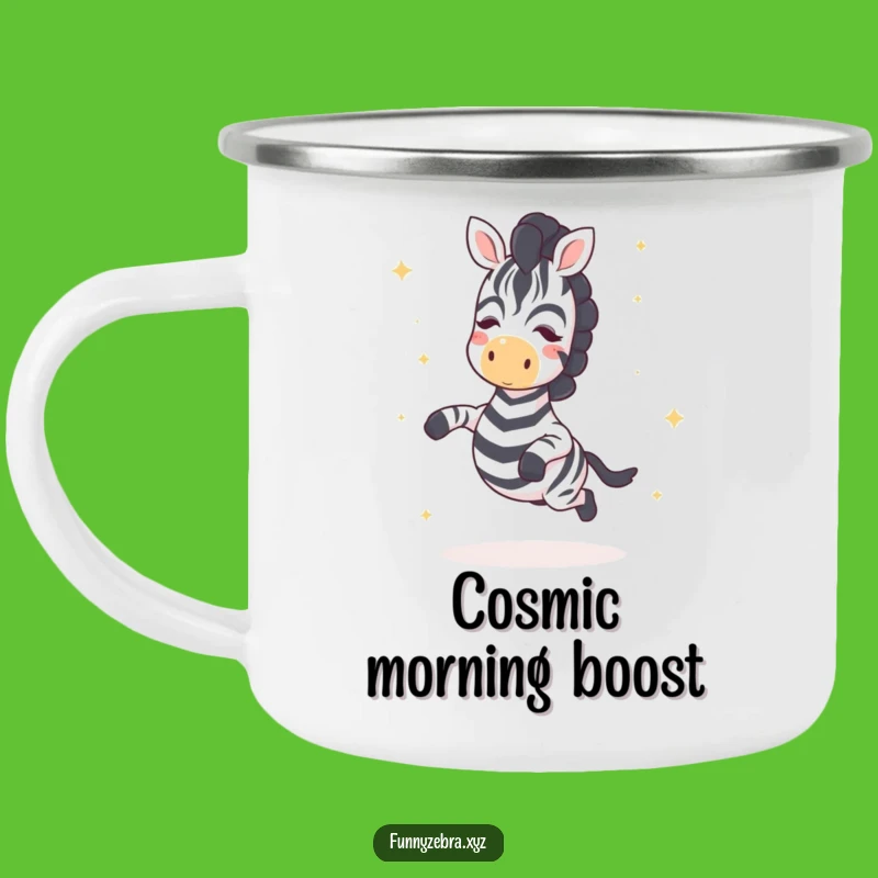 Adventure Funny Kawaii Zebra Star Hop Camping Mug: Magical Outdoor Gift