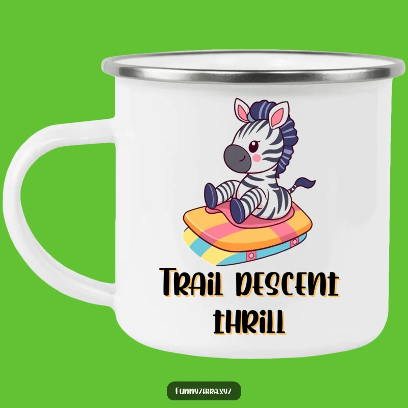 Adventure-Ready Funny Kawaii Zebra Ramp Slide Camping Mug