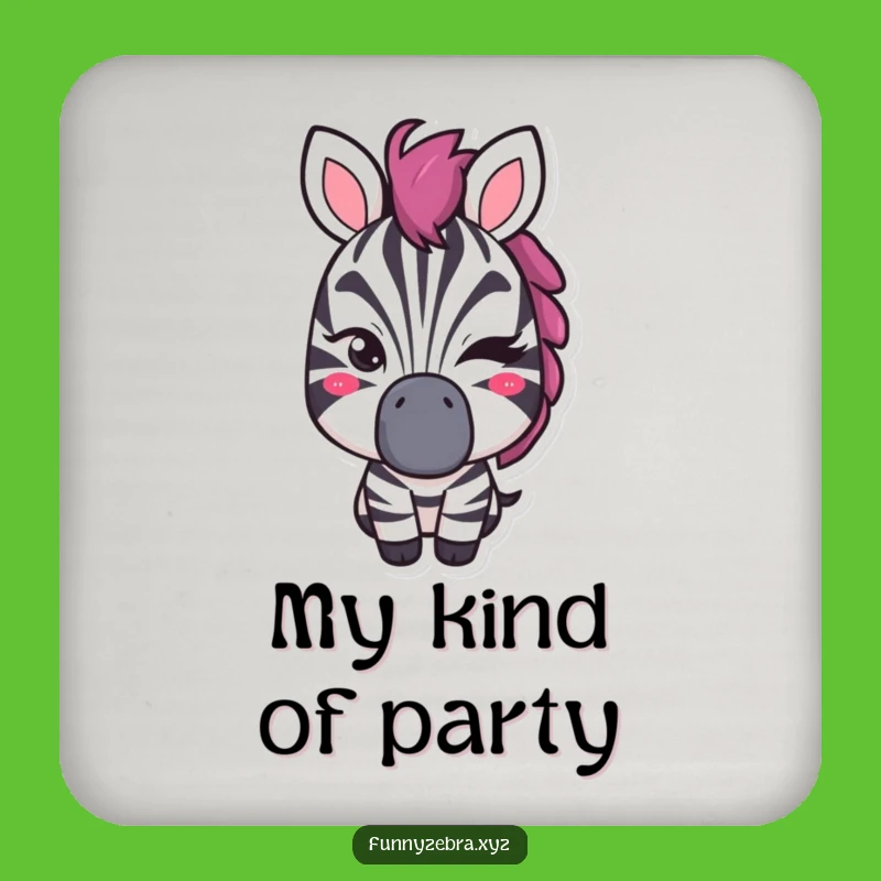 Funny Winking Zebra Coaster: Protect Surfaces with Playful Flair
