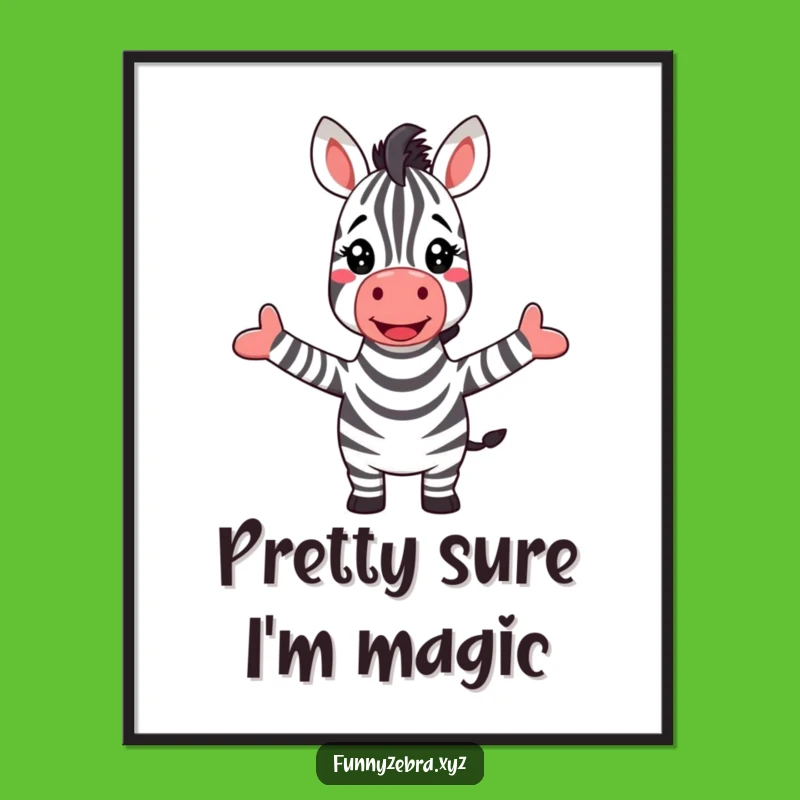 Funny Zebra Rainbow Greeting Poster: Bring Joyful Vibes with This Funny Wall Art