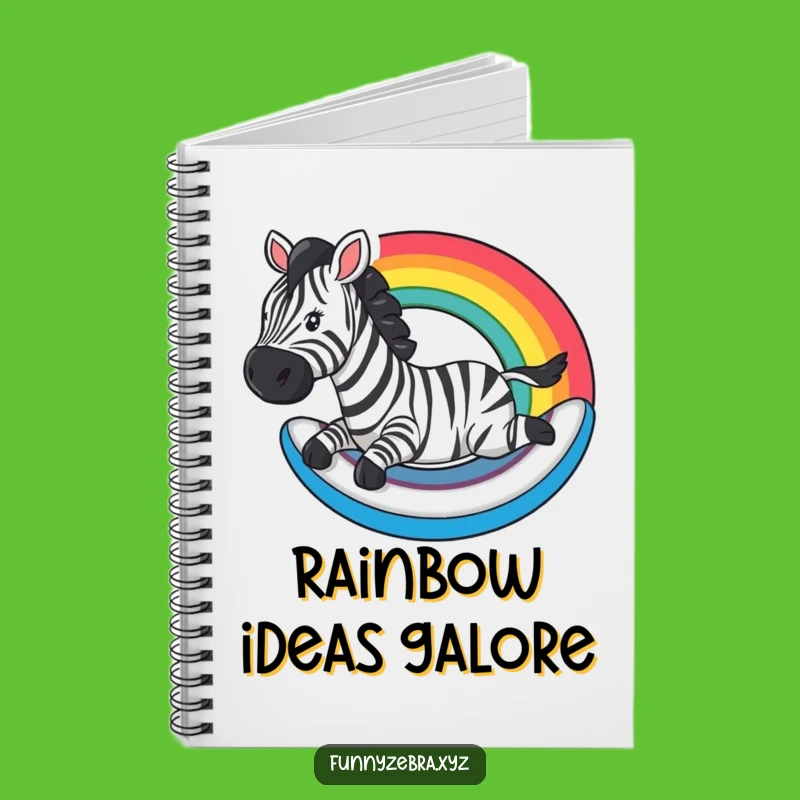 Funny Rainbow Zebra Slide Notebook: Jot Down Colorful Ideas!