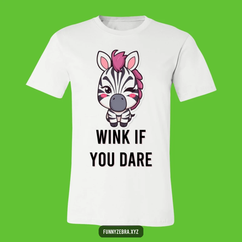 Funny Winking Zebra T-Shirt: Show Your Playful Side with This Funny Tee